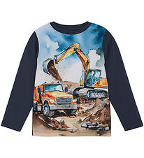 Minymo Bluse - Blue Nights m. Print
