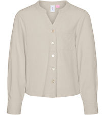 Vero Moda Girl Skjorte - VmMymilo - V-Neck - Silver Lining
