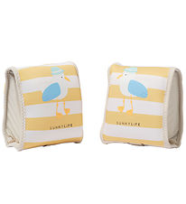 SunnyLife Badevinger - 3-6 år - Sid The Seagull - Mustard Stripe