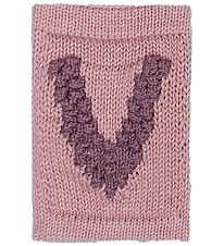 Smallstuff Strikket Bogstav - V - Rosa Alfabet