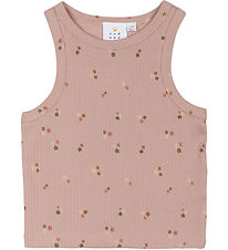 The New Tanktop - Rib - TnOreta - Adobe Rose m. Blomster