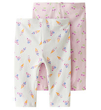 Name It Leggings - NmfVivian - 2-pak - Ballerina AOP/Bright Whit