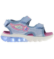 Geox Sandaler m. lys - Ciberdron - Sky/Fuchsia