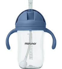 Mininor Kop m. Sugerør - Tritan - 330ml - Blåhval