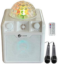 N-GEAR Karaoke Højtaler - Bluetooth Disco Block 410 - Hvid