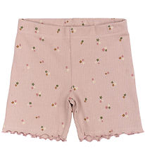 The New Shorts - TnOreta - Rib - Adobe Rose m. Blomster