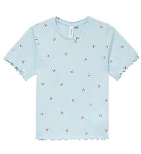 Vero Moda Girl T-shirt - VmPaulina - Cashmere Blue/Cherry