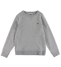 GANT Sweatshirt - Shield - Gråmeleret