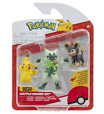Pokémon Figurer - 3-pak - Battle Figure - Litleo, Pikachu & Flor