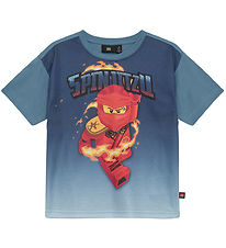 LEGO® Ninjago T-shirt - LwTaffy 307 - Støvet Blå m. Print