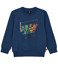 LEGO® Ninjago Sweatshirt - LwSaku 301 - Mørkeblå m. Print