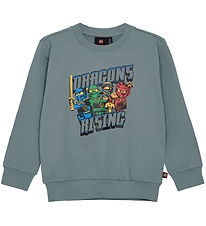 LEGO® Ninjago Sweatshirt - LwSaku 301 - Lysegrøn m. Print
