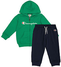 Champion Sweatsæt - Full Zip - Grøn/Navy