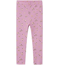 Name It Leggings - Rib - NmfPosana - Smokey Grape m. Glimmer