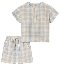 Fliink Shortssæt - Cha Cha - Sandshell Check