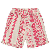 Fliink Shorts - Addie - Cloud Dancer Pink Stripe