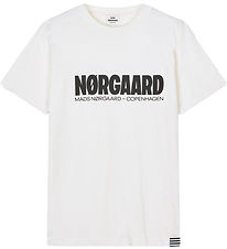 Mads Nørgaard T-shirt - Printed Thorlino - Snow White