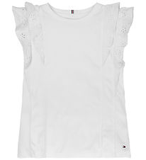 Tommy Hilfiger Top - Broderie Anglaise - Hvid