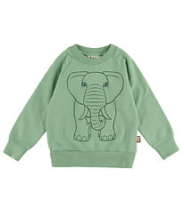 DYR-Cph Sweatshirt - Dyrbellow - Herb Green Outline Elefant