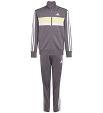 adidas Performance Sweatsæt - J 3S TIBERIO TS - GRESTR/WHITE/POW