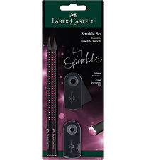 Faber-Castell Blyantsæt - Sparkle - 4 Dele - Black Midnight Rose