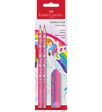 Faber-Castell Blyantsæt - 2 Blyanter + Viskelæder - Unicorn