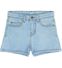 The New Shorts - TnOda - Lyseblå denim m. Rhinsten