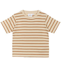 The New Siblings T-shirt - TnstNat - Indian Tan Striped