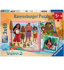 Ravensburger Puslespil - 3x49 brikker - Disney Vaiana