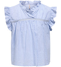 Kids Only T-shirt - KogDaimi - Cashmere Blue/White