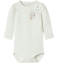 Name It Body l/æ - NbfHannah - Cloud Dancer m. Print