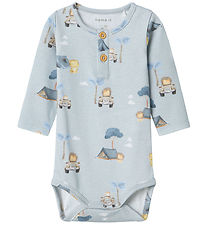 Name It Body l/æ - NbmHelp - Pearl Blue m. Print