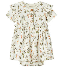 Lil Atelier Body Dress k/æ - NbfLavo - Coconut Milk/Humming Bird