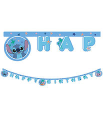 Decorata Party Happy Birthday Banner - Stitch & Angel