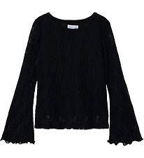 Name It Bluse - NkfTepine - Sort m. Blonder