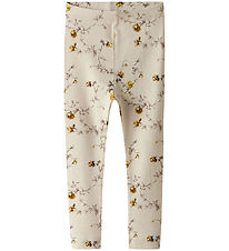 Name It Leggings -NmfHerosa - Peyote Melange m. Blomster