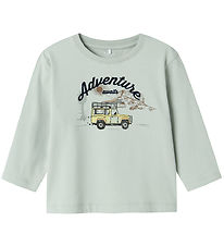 Name It Bluse - NmmHako - Aqua Gray m. Print