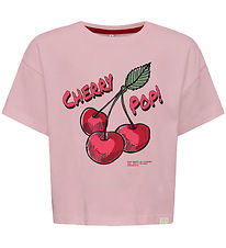 Kids Only T-shirt - KogCharlotte Life - Roseate Spoonbi/Cherry