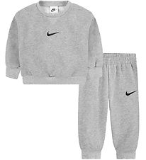Nike Sweatsæt - Sweatshirt/Sweatpants - Dark Grey Heather