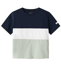 Name It T-shirt - NmmHanni Aqua Gray