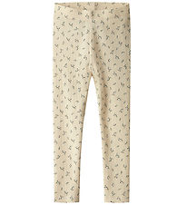 Name It Leggings - Rib - NmfHoise - Sun Kiss m. Blomster