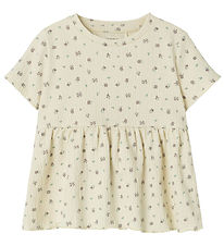 Name It T-shirt - NmfJannis - Bleached Sand m. Blomster