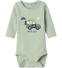 Name It Body l/æ - NbmHollow - Aqua Gray m. Print