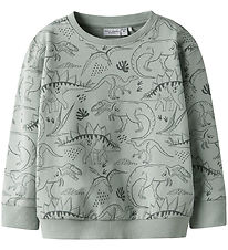 Name It Sweatshirt - NmmVermo - Aqua Gray/Tone Dino