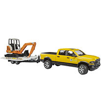 Bruder Bil - RAM Rental Service m. Trailer og Mini Excavator - 0