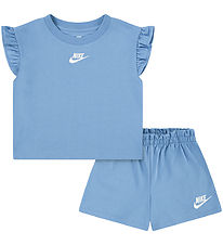Nike Shortssæt - T-shirt/Shorts - Blue Beyond