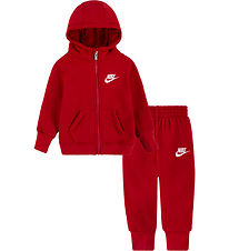 Nike Sweatsæt - Cardigan/Sweatpants - Gym Red