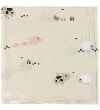 Done By Deer Babysvøb - 120x120 cm - Tiny Farm - Sand
