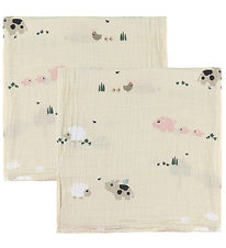 Done By Deer Stofble - 2-pak - 65x65 cm - Tiny Farm - Sand