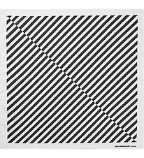 Mads Nørgaard Tørklæde - Soft Cotton Self - Sort/Hvid Stribet